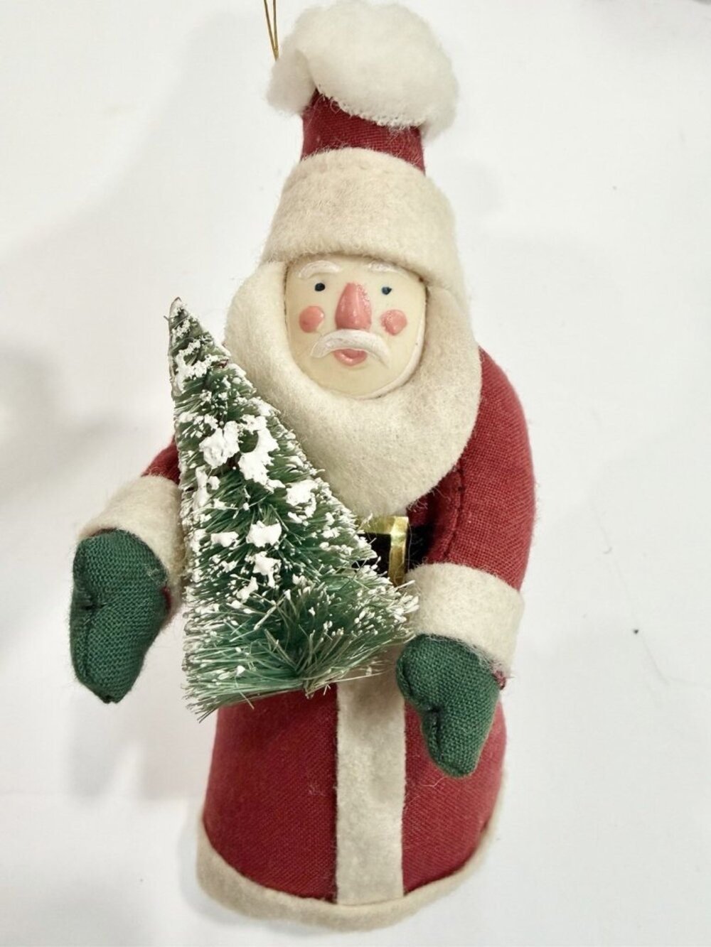 Silvestri Santa Christmas Tree Ornament 6” Handcrafted Folk Art Primitive Retro